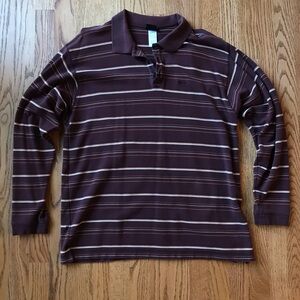 Vintage Patagonia Men’s Long Sleeve Striped Rugby Polo Shirt